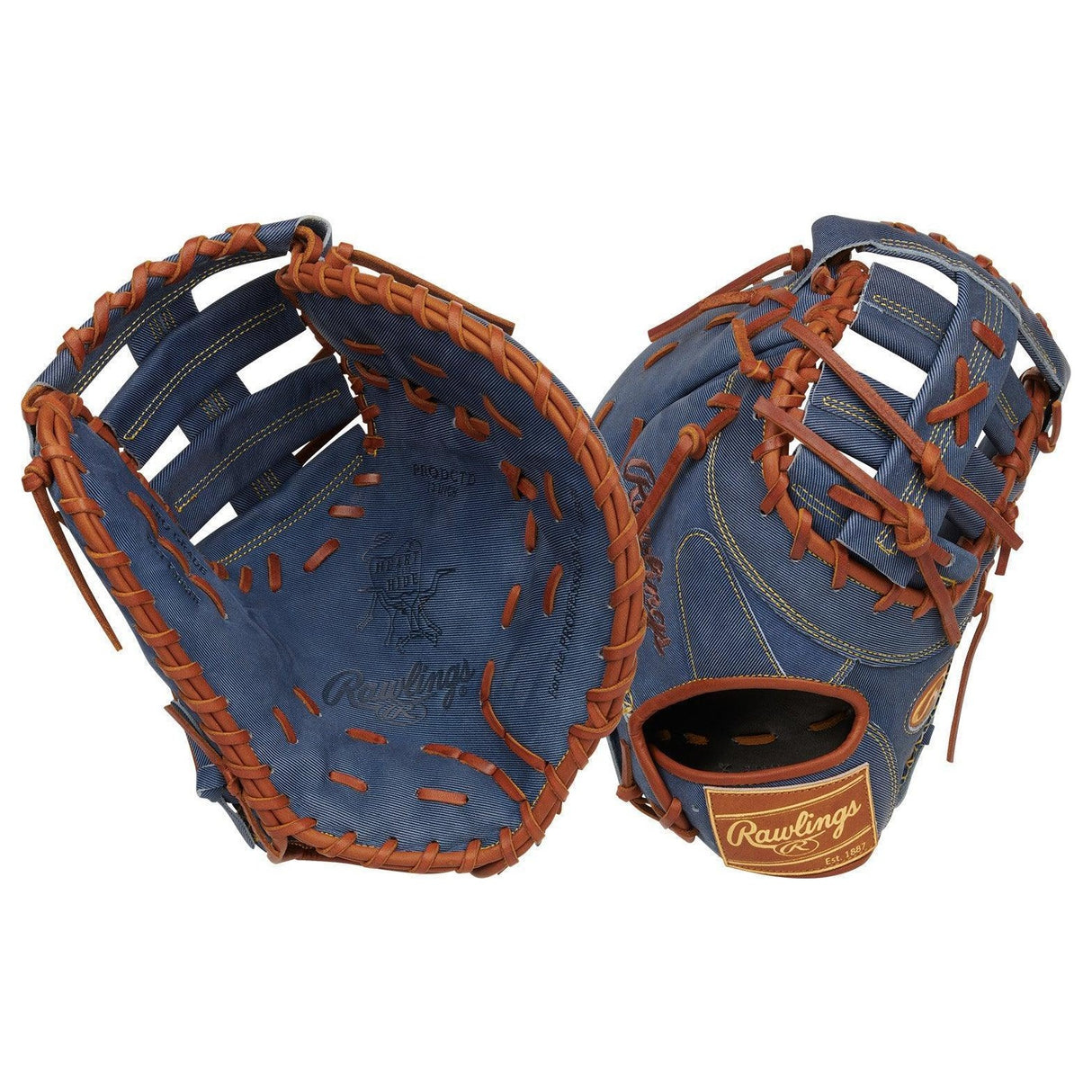 Rawlings Heart of the Hide Pro Label Denim 13" First Base Mitt PRODCTD