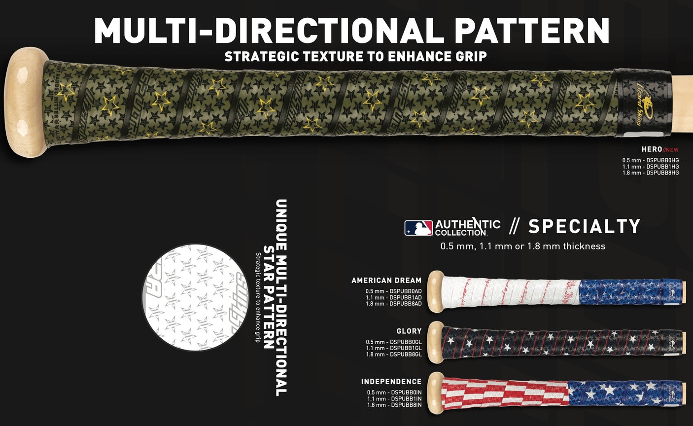 Lizard Skins Baseball and Softball Bat Grip - DSP Ultra Multi Color