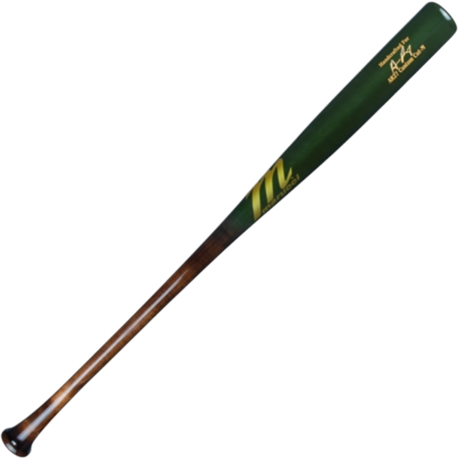 CLOSEOUT Marucci Riley27 Youth Pro Exclusive Maple Wood Baseball Bat Flame Fade/Swamp Green MYVE4RILEY27-FFSG