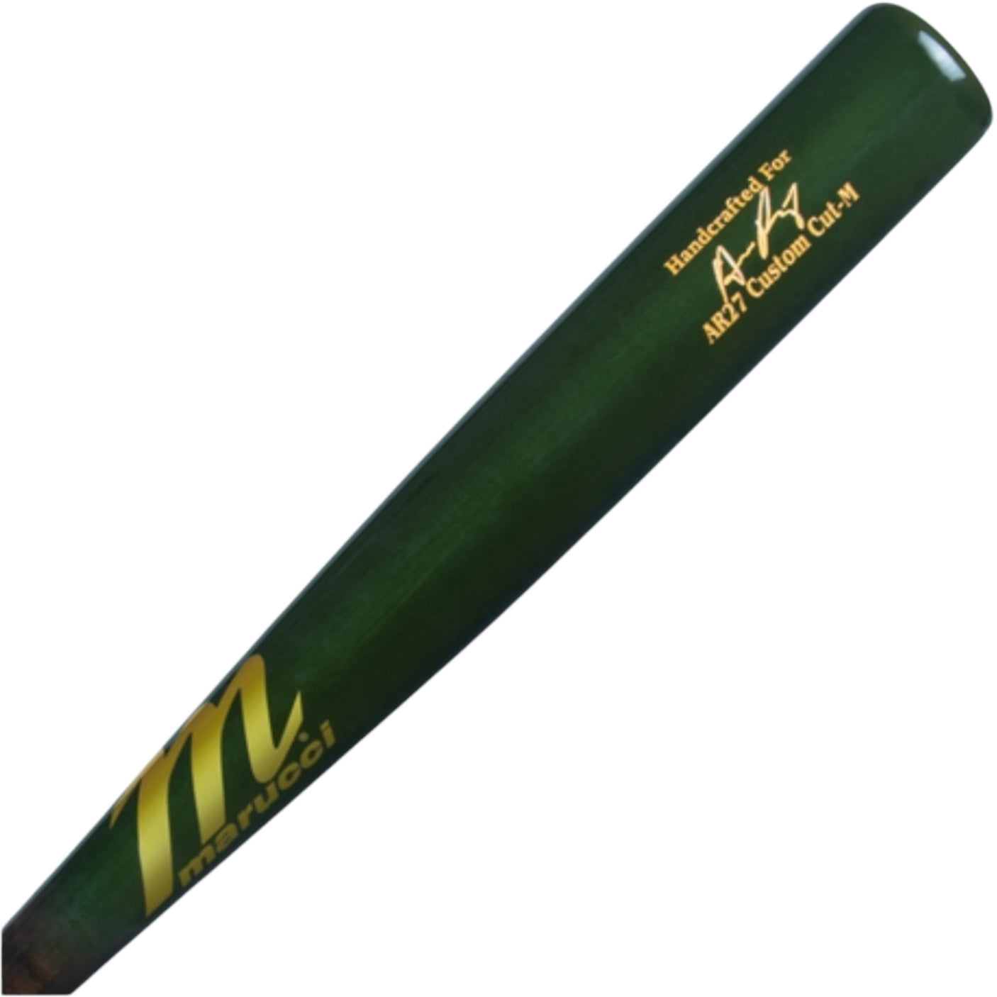 CLOSEOUT Marucci Riley27 Youth Pro Exclusive Maple Wood Baseball Bat Flame Fade/Swamp Green MYVE4RILEY27-FFSG