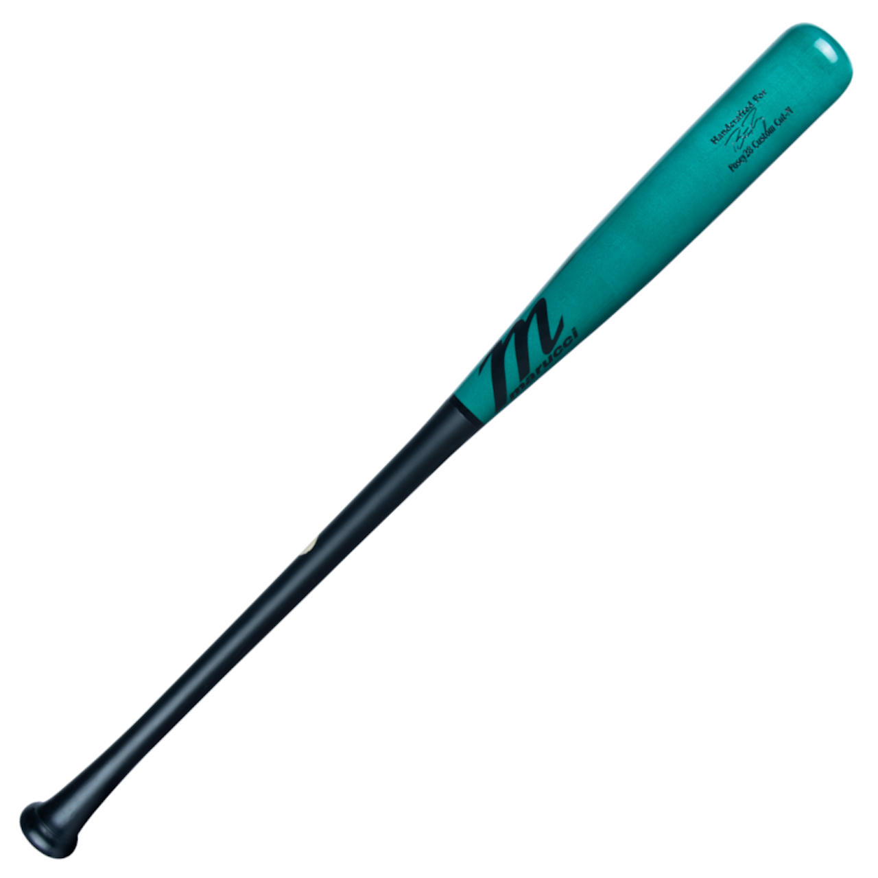 CLOSEOUT Marucci Posey28 Pro Exclusive Maple Wood Baseball Bat Matte Black/Ocean MVE4POSEY28-MK/OC