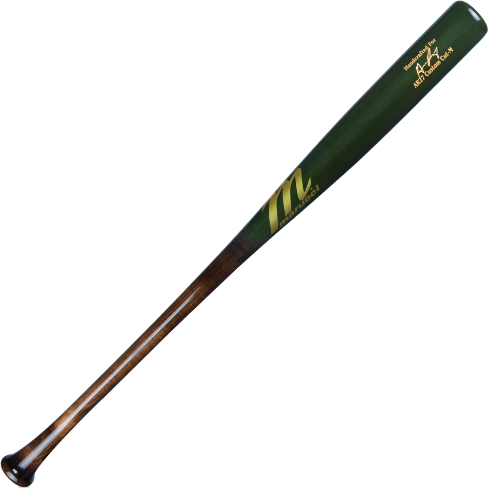 CLOSEOUT Marucci Riley27 Pro Exclusive Maple Wood Baseball Bat Flame Fade/Swamp Green MVE4RILEY27-FFSG
