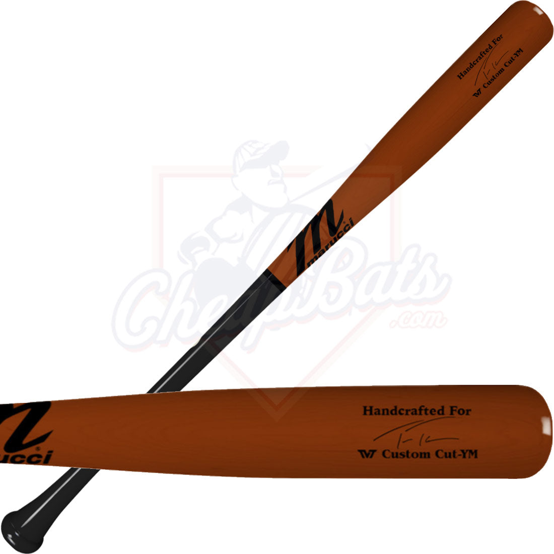 CLOSEOUT Marucci TVT Pro Exclusive Maple Wood Baseball Bat Black/Burnt Orange MVE4TVT-BK/BOR
