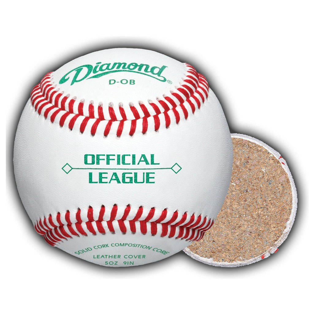 Diamond D-OB Official League Economy Practice Baseballs - 2 to 10 Dozen