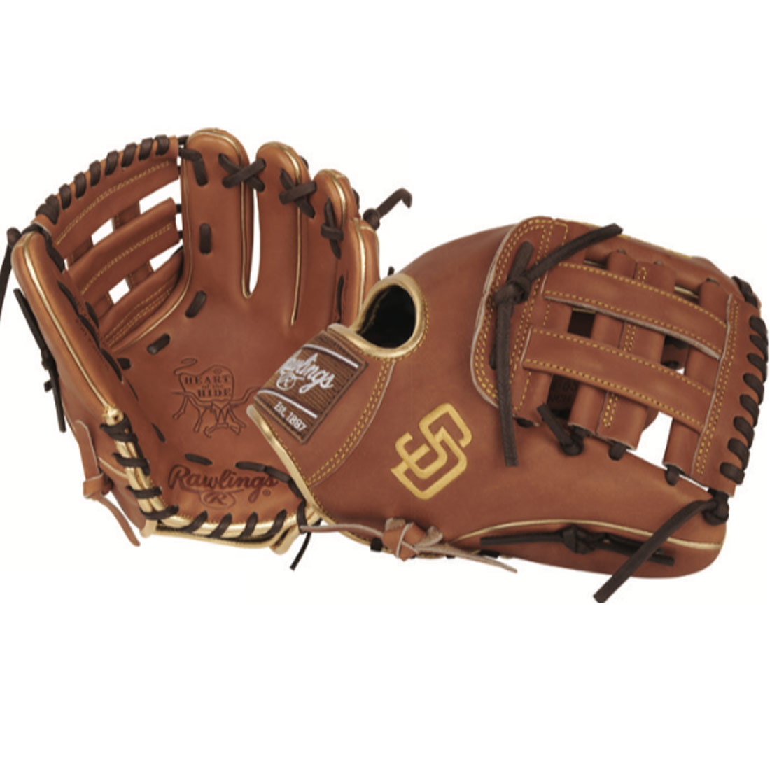 Rawlings Heart Of The Hide PADRES Baseball Glove 11.5 PRO204-6SD