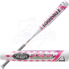 Louisville Slugger Diva Softball Bat WTLFPDV171 29/17.5 (-11.5) White/Pink