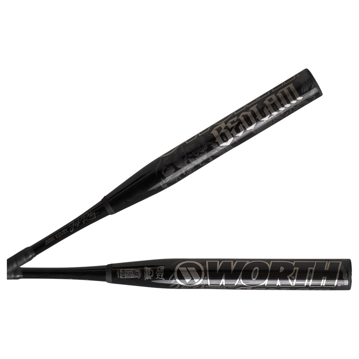 2026 Worth Bedlam Black XL USSSA Slowpitch Softball Bat End Loaded 13.5" Barrel WSU6BDBKL