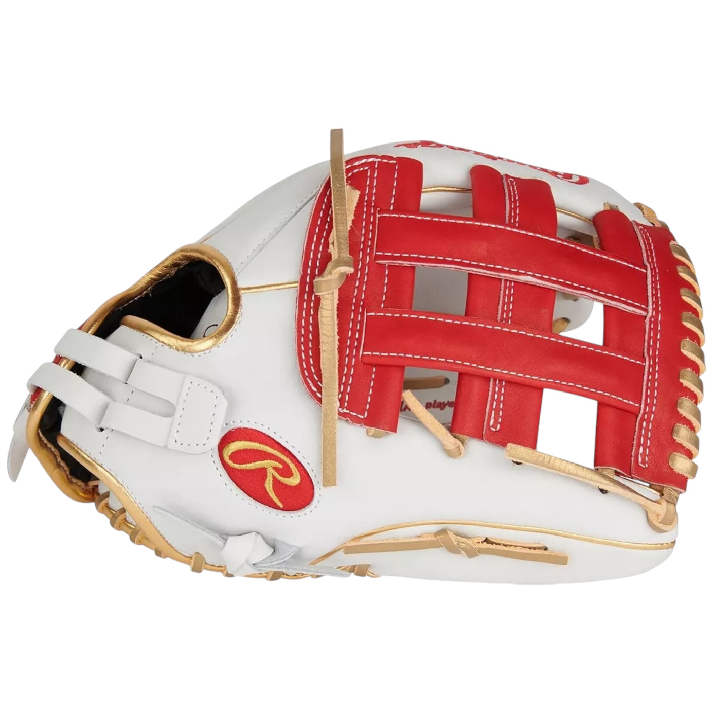 Rawlings Liberty Advanced Fastpitch Softball Glove White/Red/Gold 12.75" RLA1275SB-6WSG