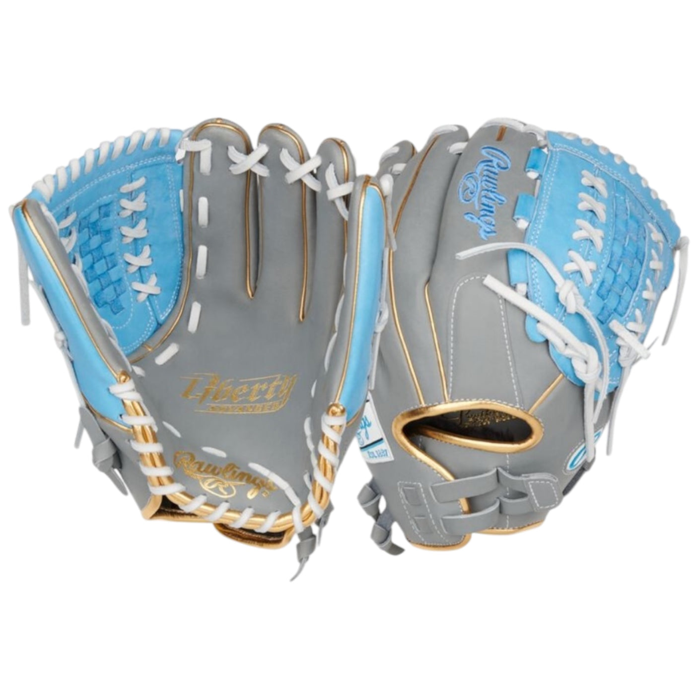 Rawlings Liberty Advanced Fastpitch Softball Glove Gray/Blue/Gold 12.5" RLA125-18GCB