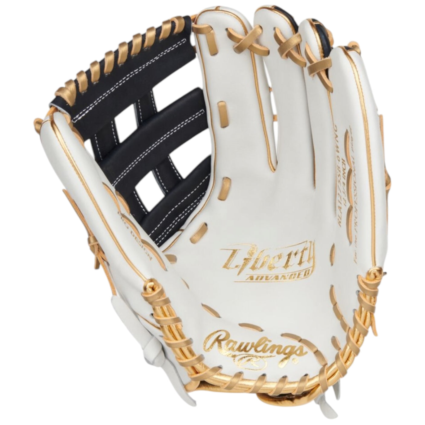 Rawlings Liberty Advanced Fastpitch Softball Glove White/Navy/Gold 12.75" RLA1275SB-6WNG