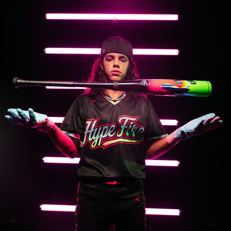 2027 Easton Hype Fire Junior Big Barrel USSSA Baseball Bat -10oz EJB7HYP10 — action / lifestyle shot [09_lifestyle_2026-07-21-Easton-Hype-Fire-0065.jpg]