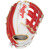 Rawlings Liberty Advanced Fastpitch Softball Glove White/Red/Gold 12.75" RLA1275SB-6WSG