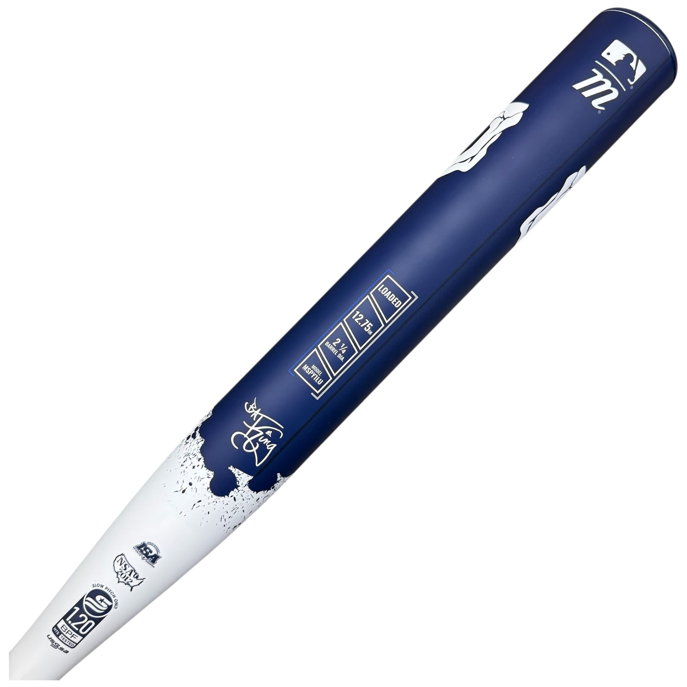 Marucci NY Yankees USSSA Slowpitch Softball Bat 12.75" Barrel 1 Piece Loaded MSPY1LU