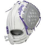 Rawlings Liberty Advanced Fastpitch Softball Glove White/Purple/Gray 12" RLA120-3WPG