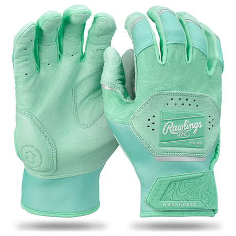 Rawlings Workhorse Batting Gloves Adult WH25BG – Mint/Mint
