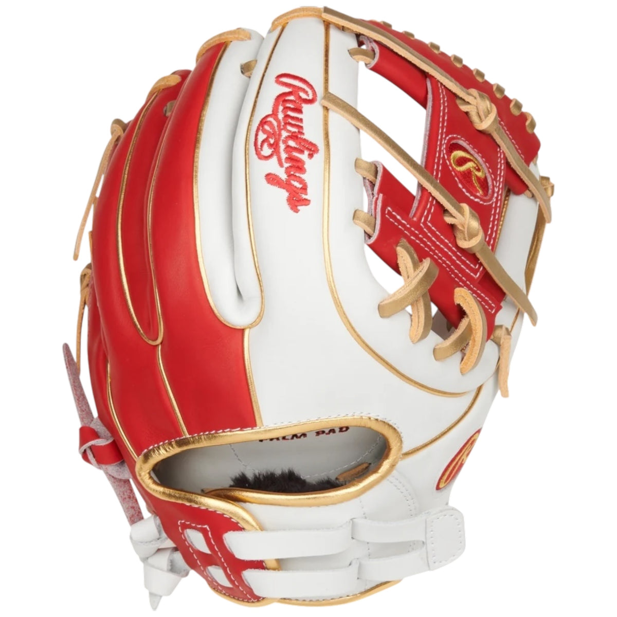 Rawlings Liberty Advanced Fastpitch Softball Glove 11.75" White/Red/Go