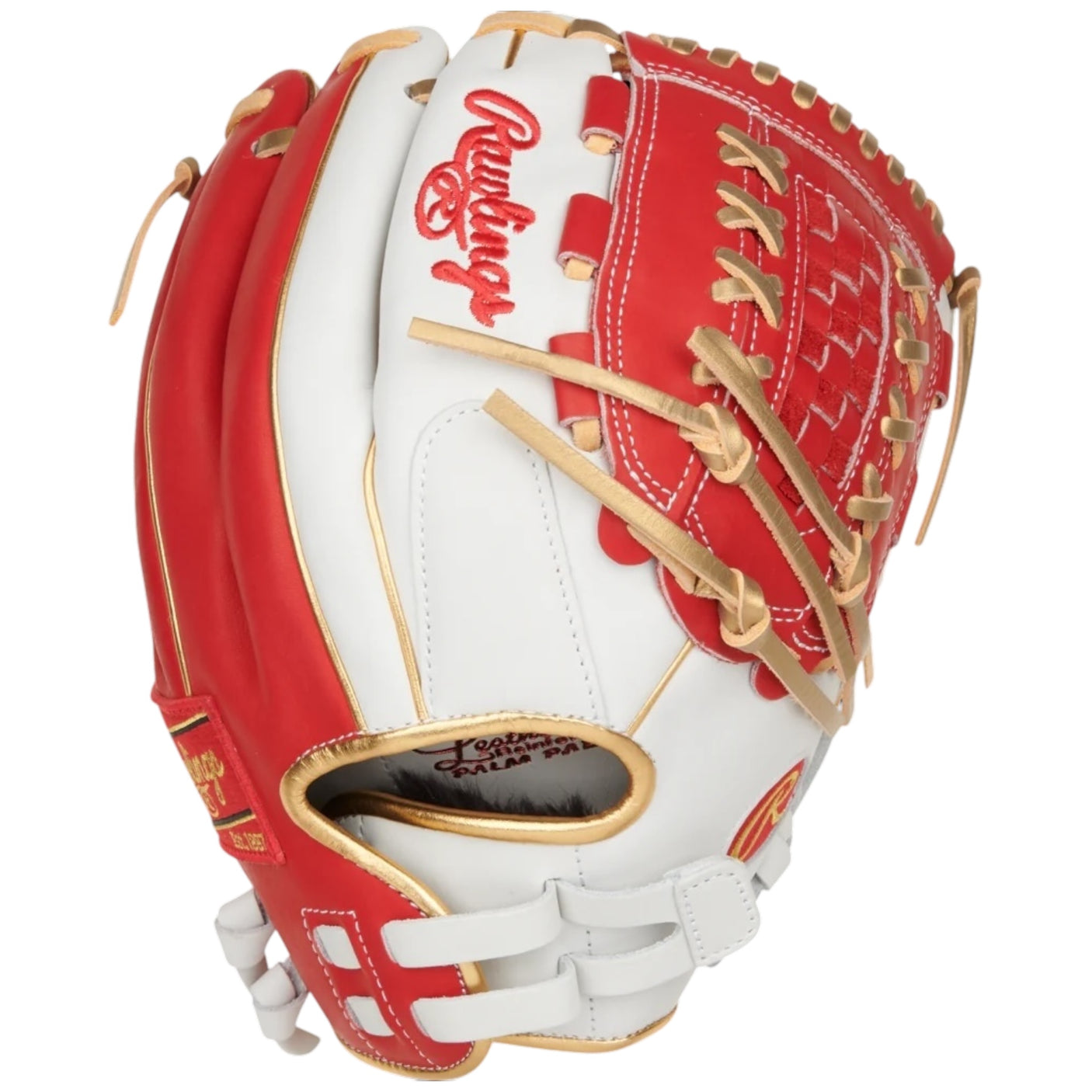 Rawlings Liberty Advanced Fastpitch Softball Glove White/Red/Gold 12.5" RLA125-18WSG