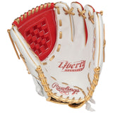 Rawlings Liberty Advanced ColorSync 4 Series Fastpitch Softball Glove White/Scarlet/Gold 12" RLA120-3WSG