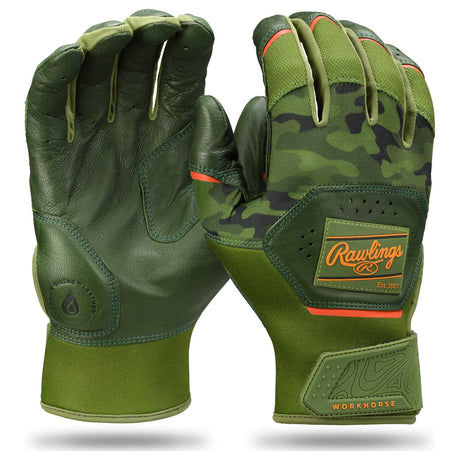Rawlings Workhorse Batting Gloves Adult WH25BG – Military Green/Army Camo