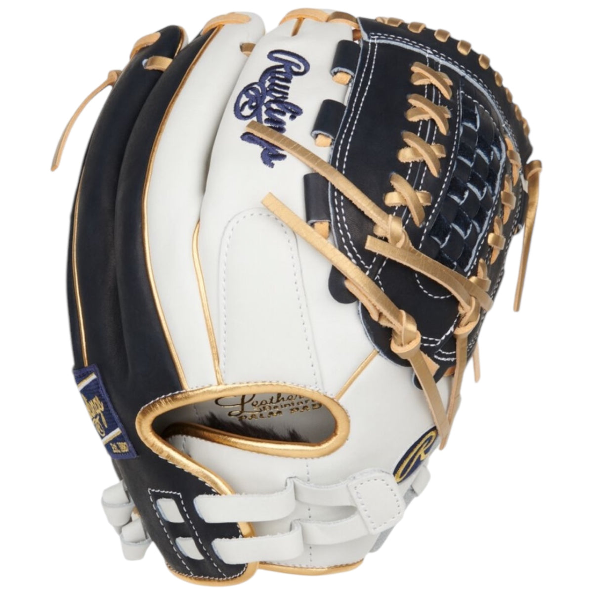 Rawlings Liberty Advanced Fastpitch Softball Glove White/Navy/Gold 12.