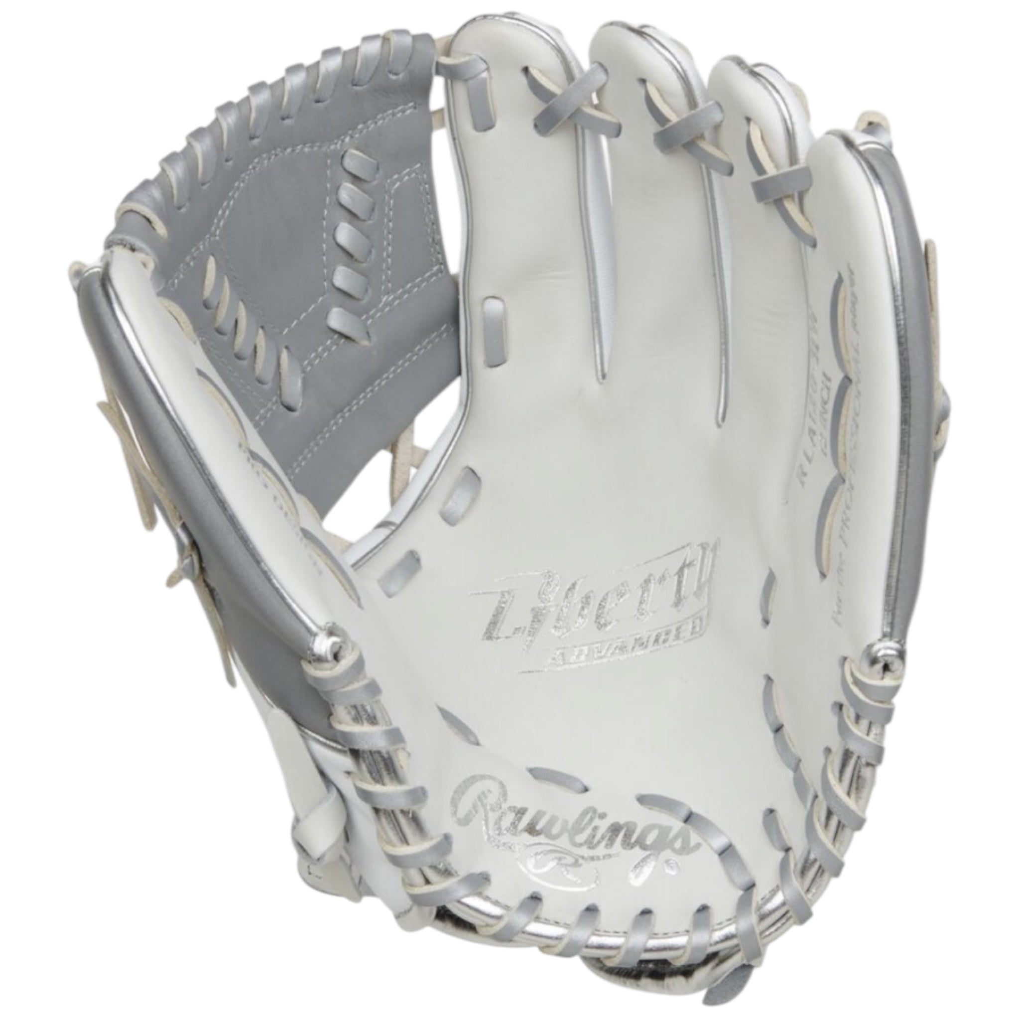 Rawlings Liberty Advanced Fastpitch Softball Glove White/Silver/Silver 12