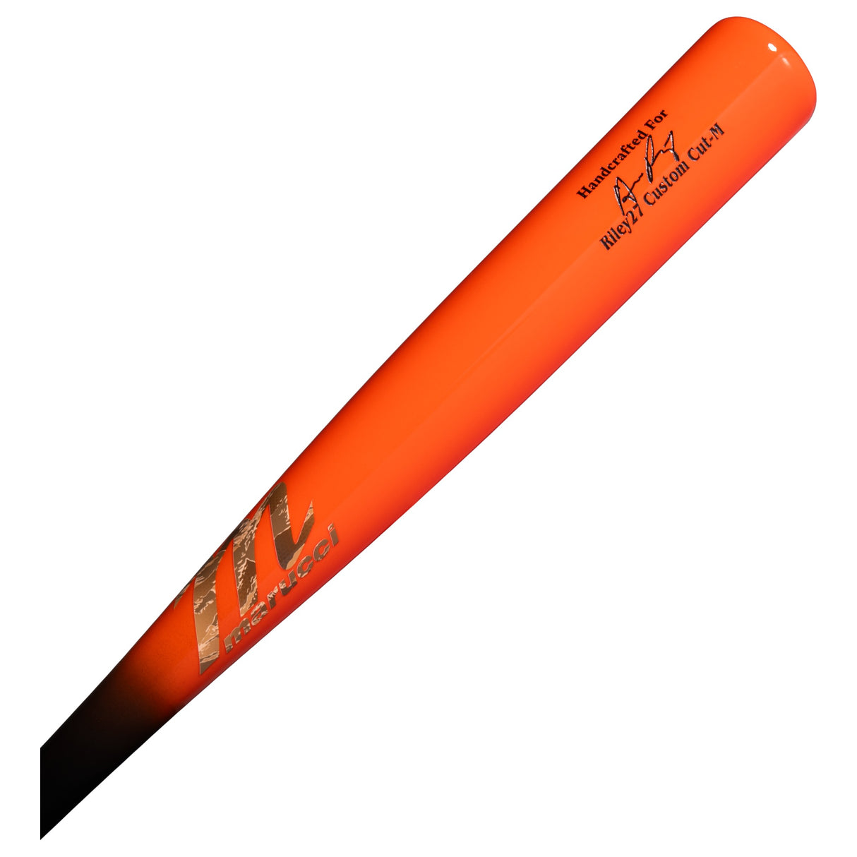 Marucci Austin Riley RILEY27 Pro Exclusive Maple Wood Baseball Bat MVE6RLY27-BK/OG