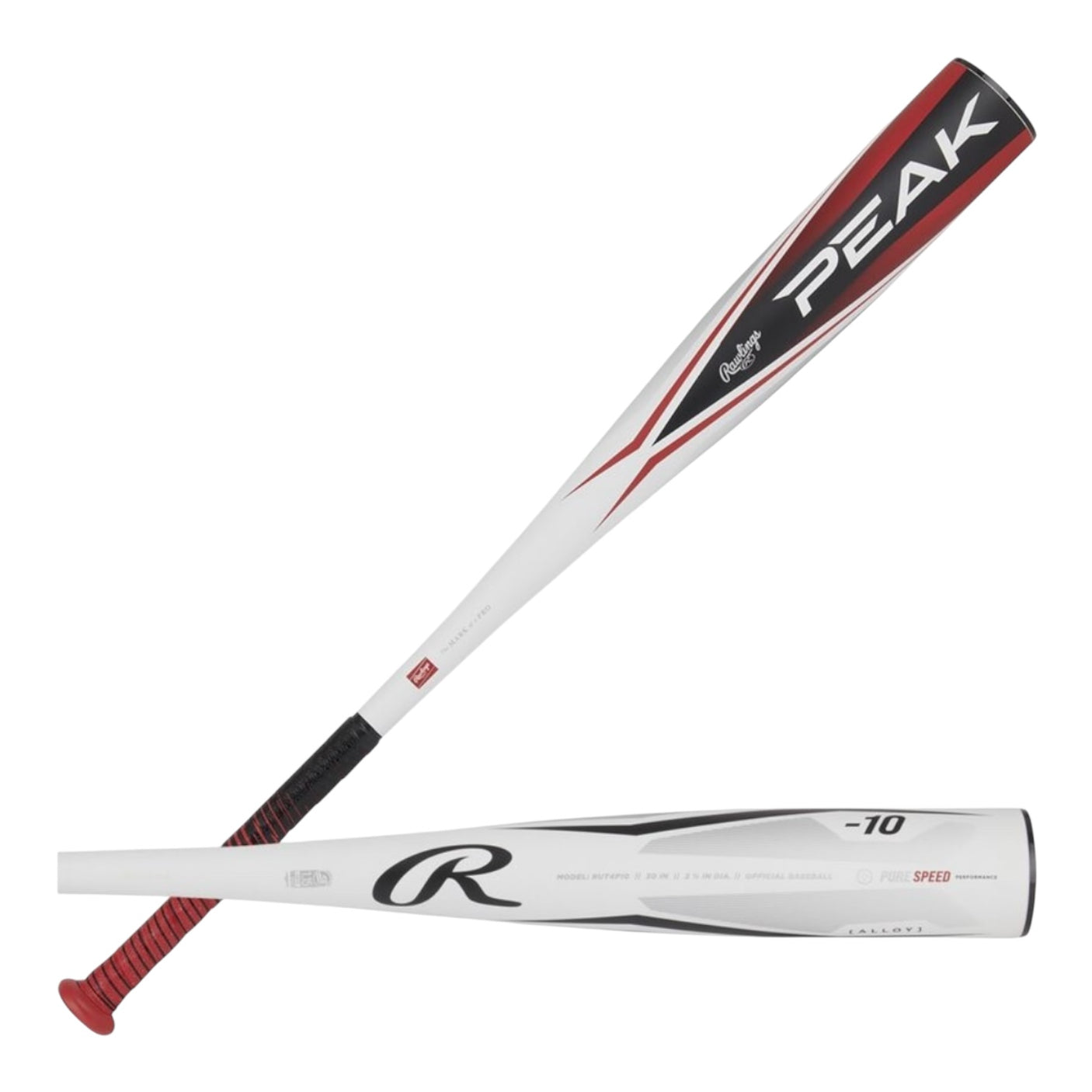 CLOSEOUT 2024 Rawlings Peak Youth USSSA Baseball Bat -10oz RUT4P10