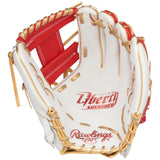 Rawlings Liberty Advanced Fastpitch Softball Glove 11.75" White/Red/Gold RLA715SB-2WSG