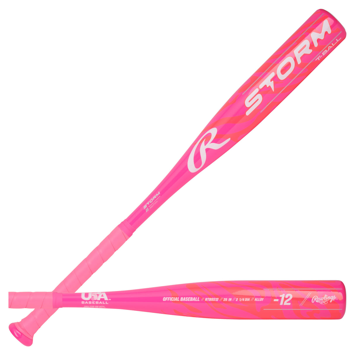 Rawlings Storm Youth USA Tee Ball Baseball Bat -12oz RTB5S12