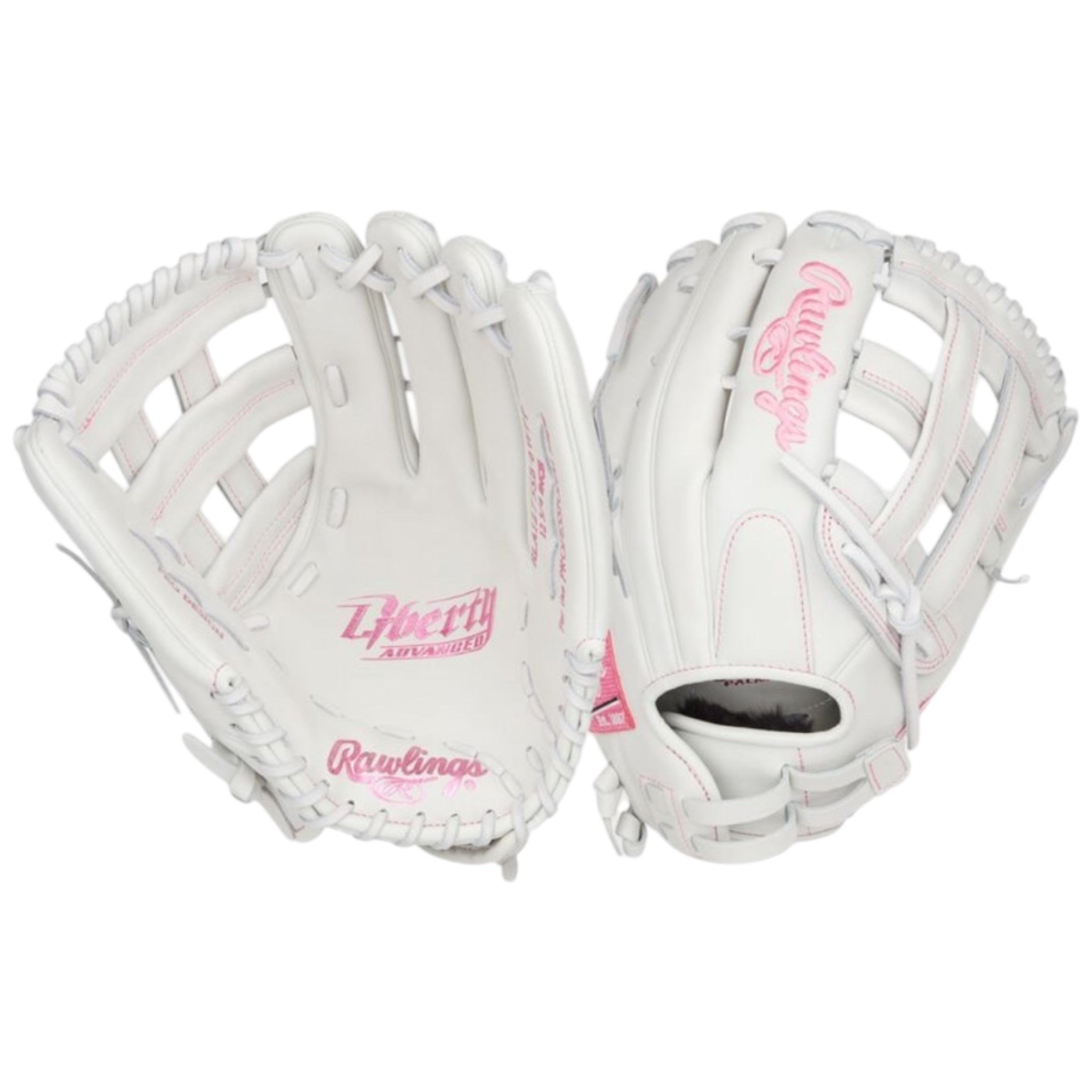 Rawlings Liberty Advanced Fastpitch Softball Glove White/Pink 12.75