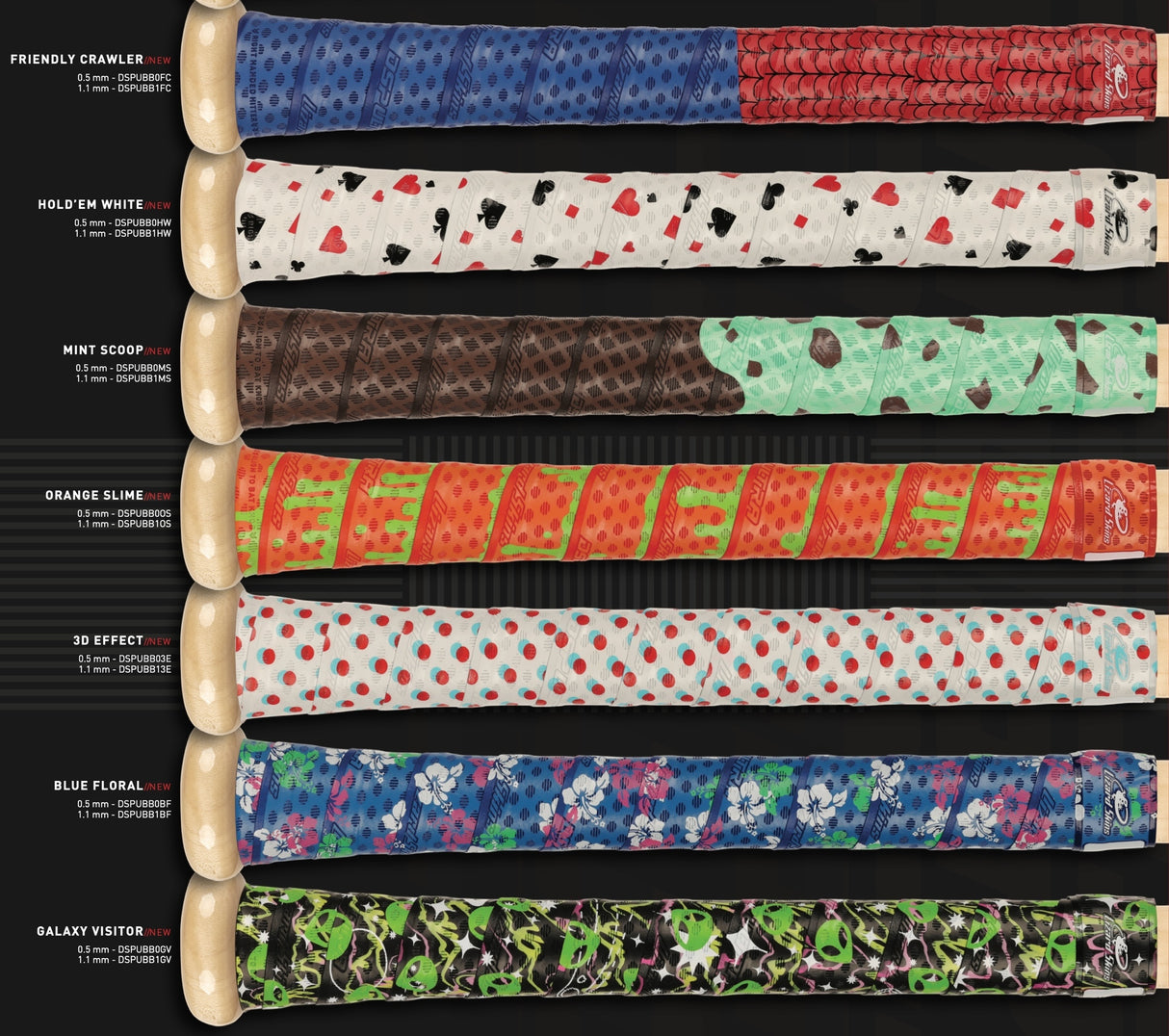 Lizard Skins Baseball and Softball Bat Grip - DSP Ultra Multi Color