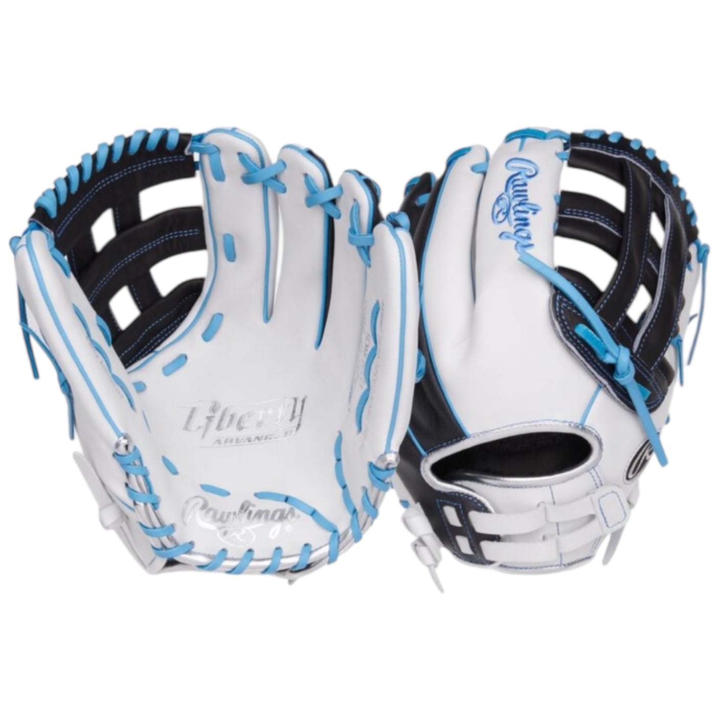 Rawlings Liberty Advanced Fastpitch Softball Glove White/Black/Blue 12.25" RLA207SB-6WSS