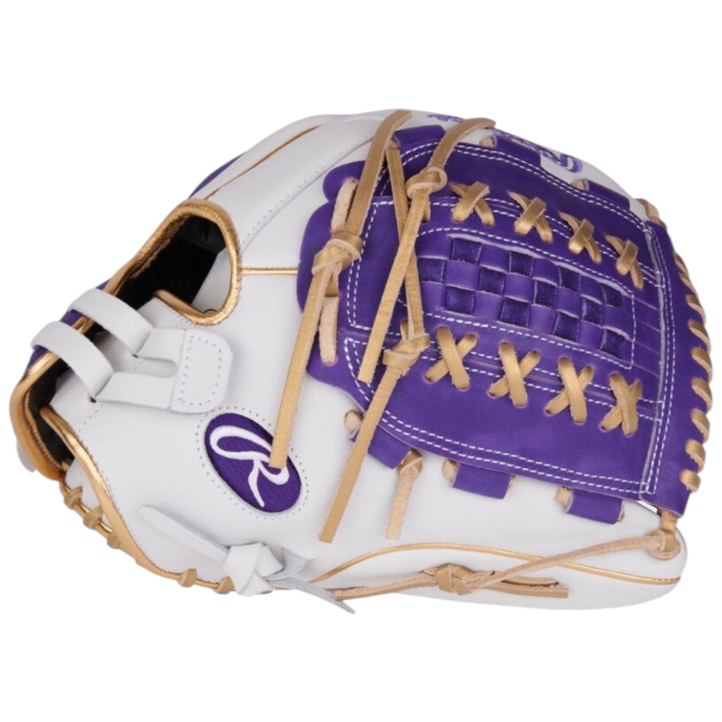 Rawlings Liberty Advanced Fastpitch Softball Glove White/Purple/Gold 12.5" RLA125-18WPUG