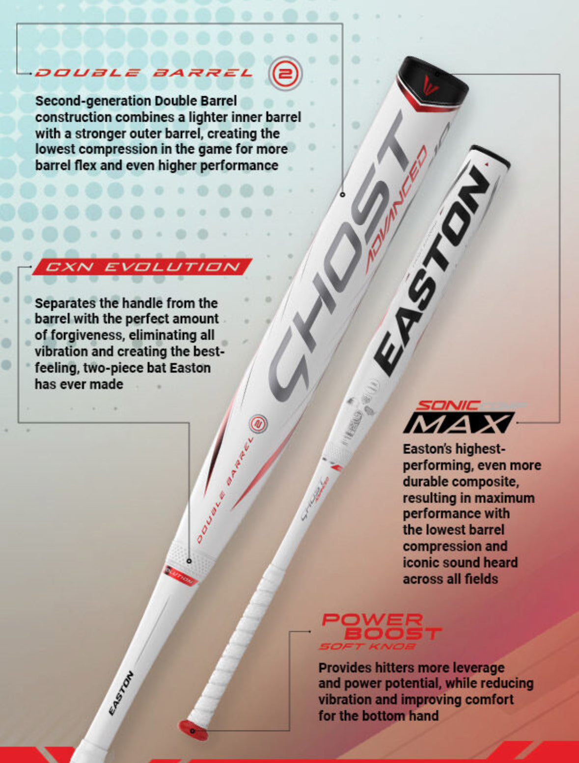 CLOSEOUT 2022 Easton Ghost Advanced Fastpitch Softball Bat -10oz FP22GHAD10