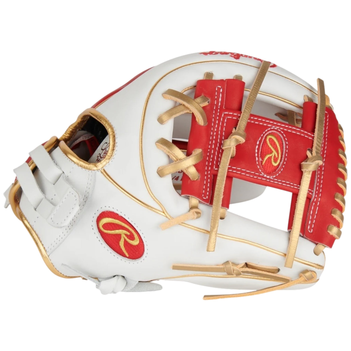 Rawlings Liberty Advanced Fastpitch Softball Glove 11.75" White/Red/Gold RLA715SB-2WSG