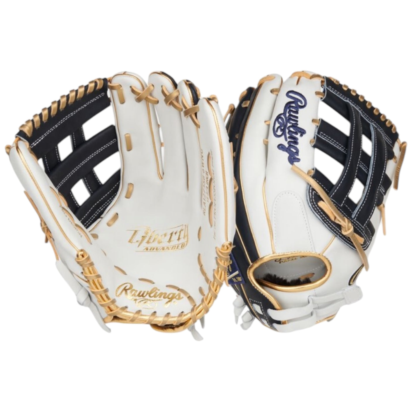 Rawlings Liberty Advanced Fastpitch Softball Glove White/Navy/Gold 12.75" RLA1275SB-6WNG