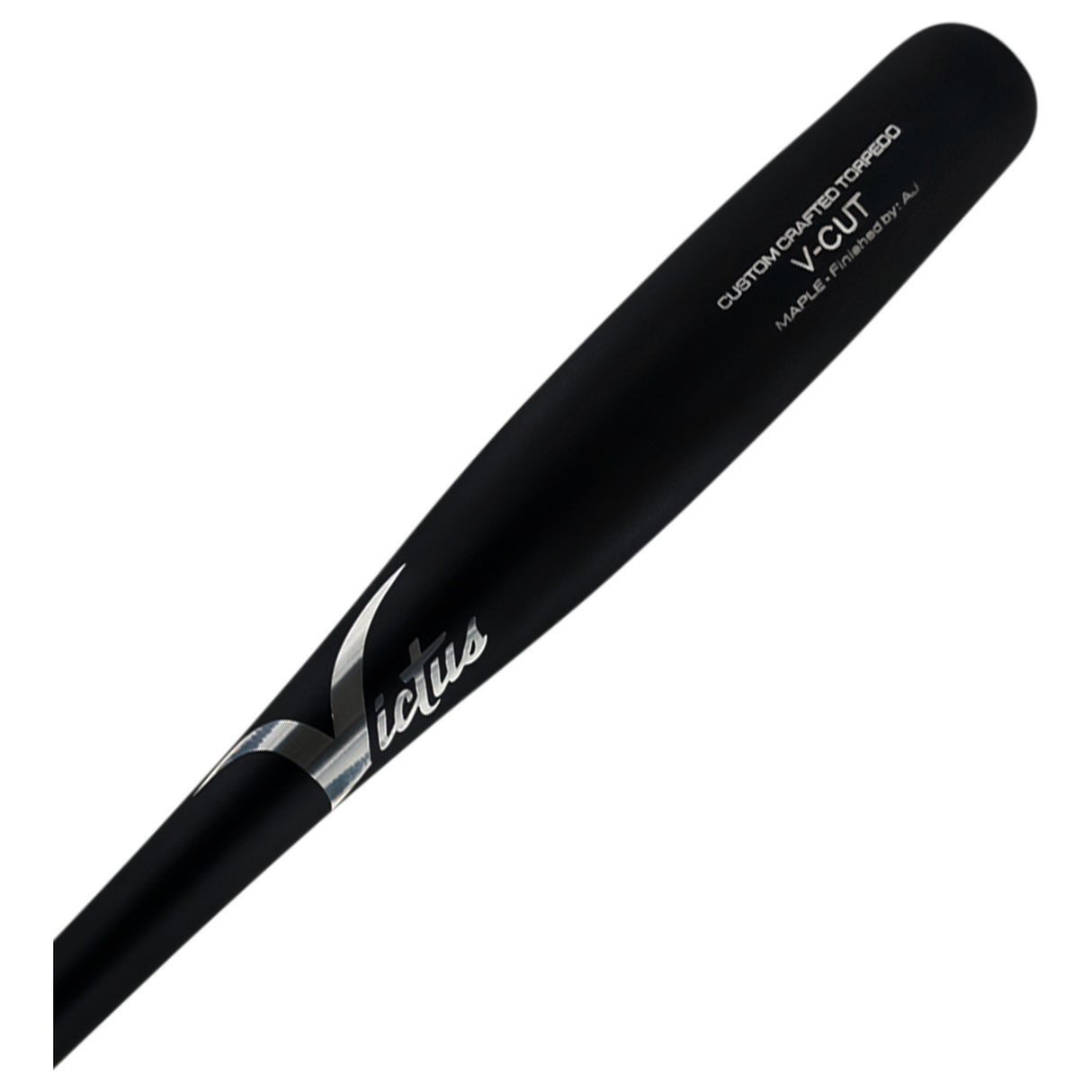 Victus V-Cut Torpedo Pro Cut Maple Wood Baseball Bat Flat Black VFPCT-BK
