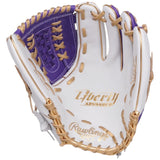 Rawlings Liberty Advanced Fastpitch Softball Glove White/Purple/Gold 12.5" RLA125-18WPUG