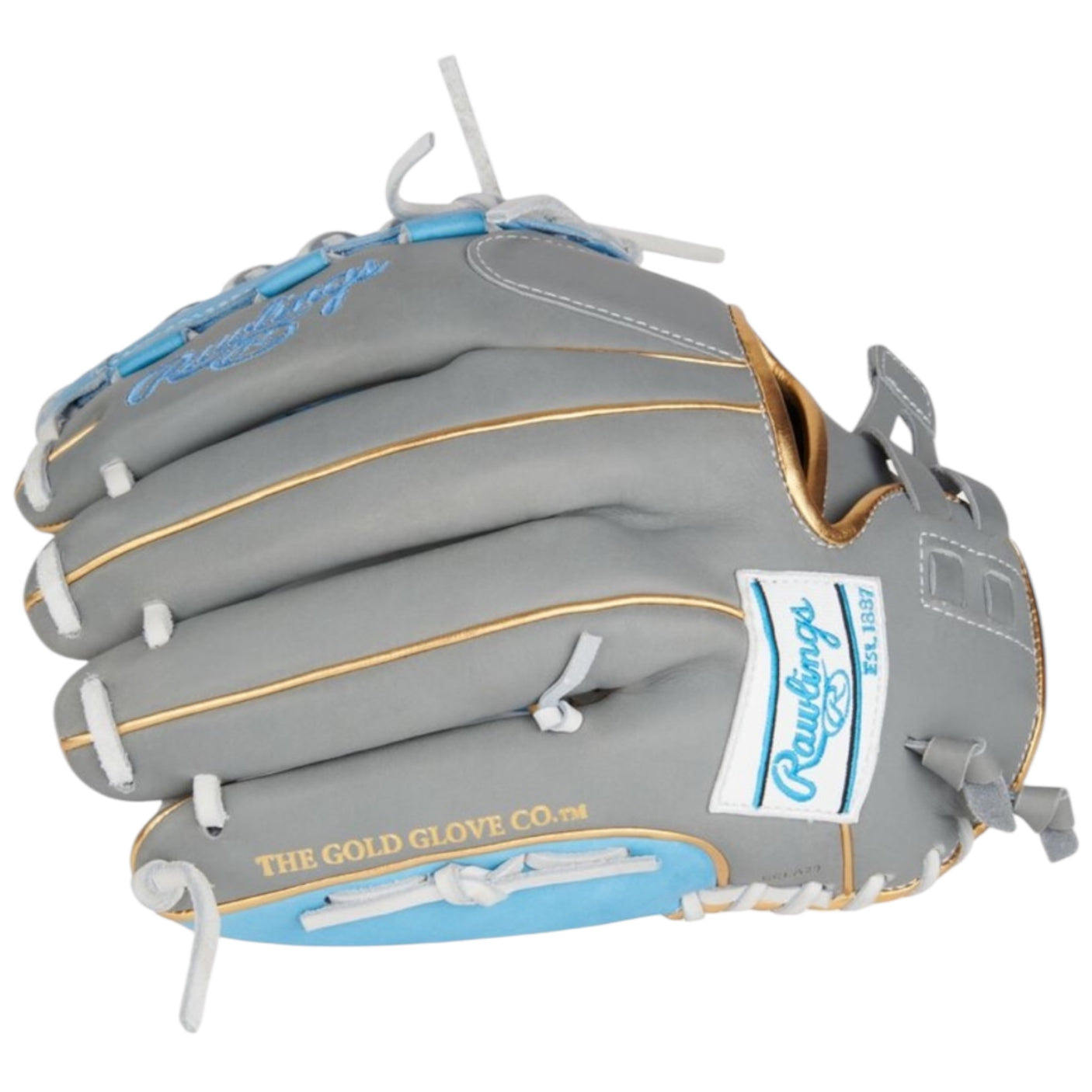 Rawlings Liberty Advanced Fastpitch Softball Glove Gray/Blue/Gold 12.5" RLA125-18GCB