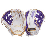 Rawlings Liberty Advanced Fastpitch Softball Glove White/Purple/Gold 12.75" RLA1275SB-6WPUG