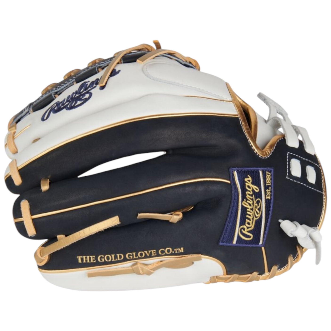 Rawlings Liberty Advanced Fastpitch Softball Glove White/Navy/Gold 12.5" RLA125-18WNG