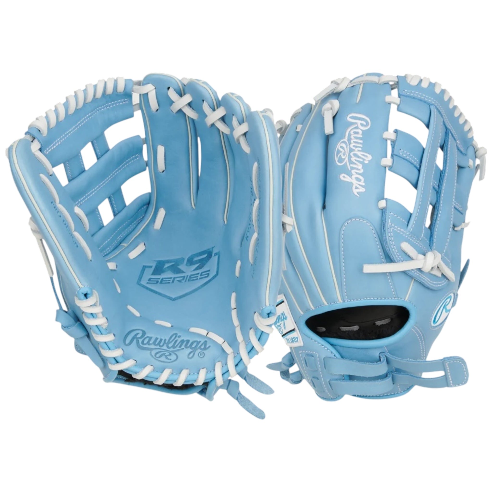 Rawlings R9 Fastpitch Softball Glove Carolina Blue 12