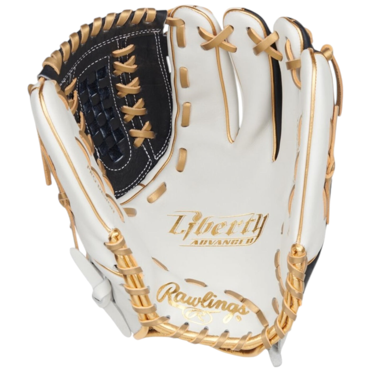 Rawlings Liberty Advanced Fastpitch Softball Glove White/Navy/Gold 12.5" RLA125-18WNG