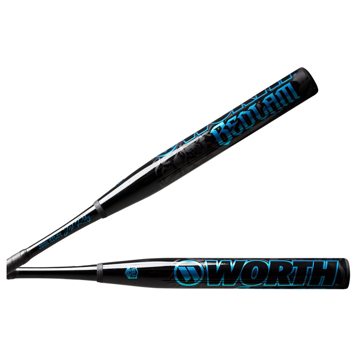 2026 Worth Bedlam Black XL USA Slowpitch Softball Bat End Loaded 13.5" Barrel WSA6BDBKL