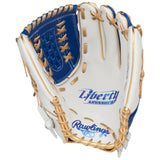 Rawlings Liberty Advanced Fastpitch Softball Glove Gray/Royal/Gold 12.5" RLA125-18WRG