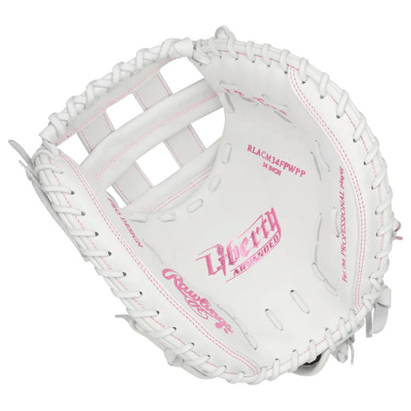 Rawlings Liberty Advanced Catcher's Mitt RLACM34FPWP - White/Pink
