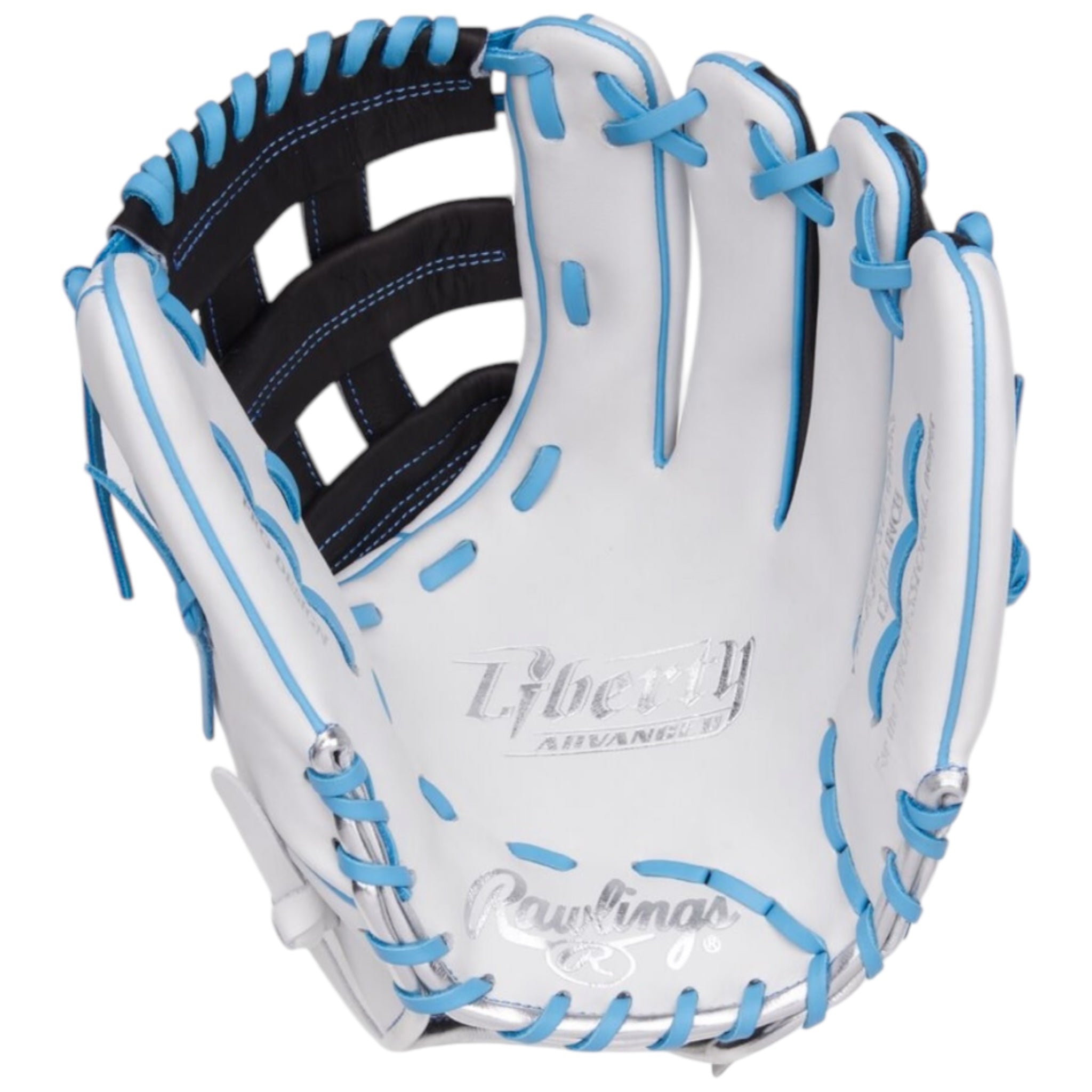 Rawlings 軟式用グローブ Dual Palm 青白 Rawlings Liberty Advanced Fastpitch Softball Glove White/Black