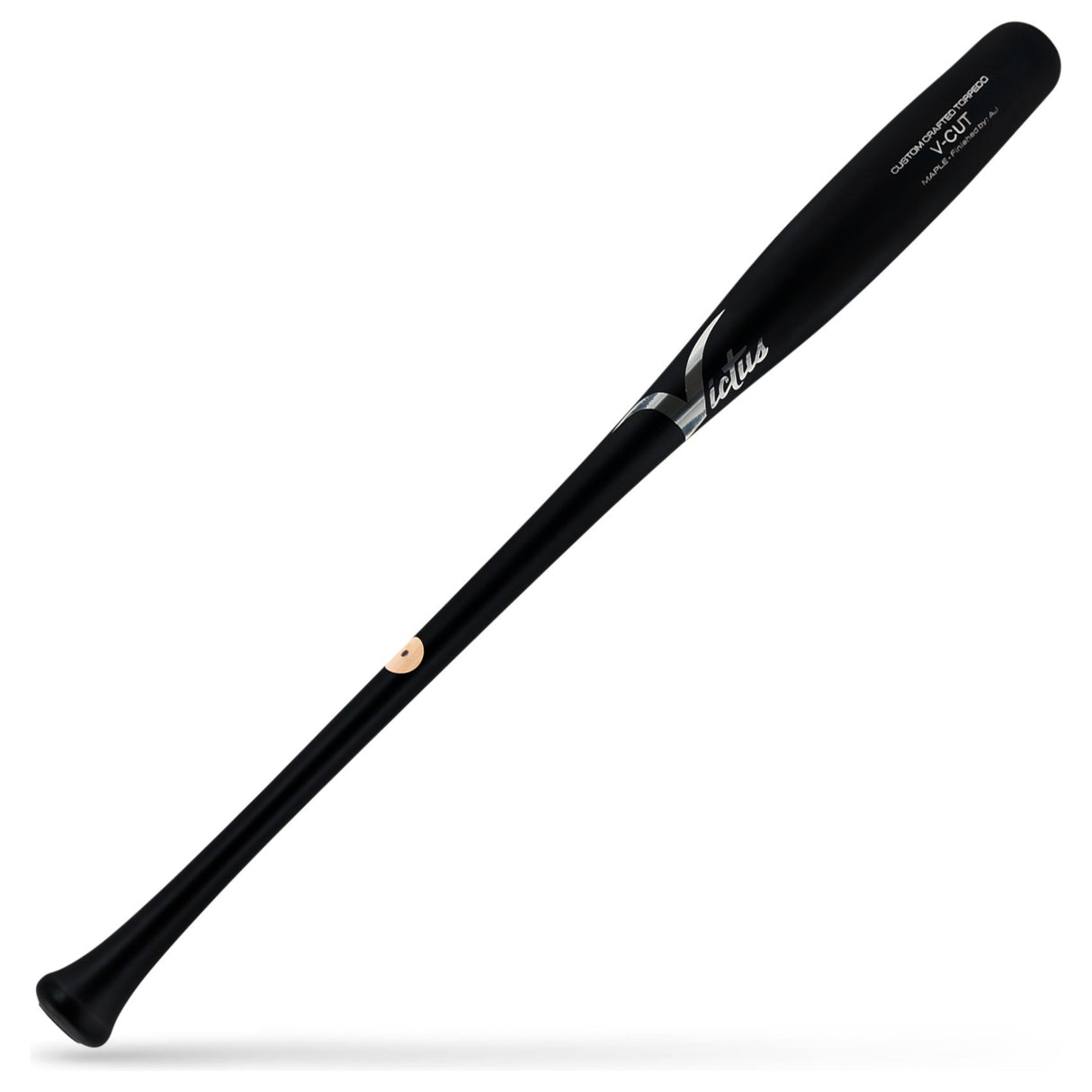 Victus V-Cut Torpedo Pro Cut Maple Wood Baseball Bat Flat Black VFPCT-BK