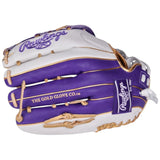 Rawlings Liberty Advanced Fastpitch Softball Glove White/Purple/Gold 12.75" RLA1275SB-6WPUG