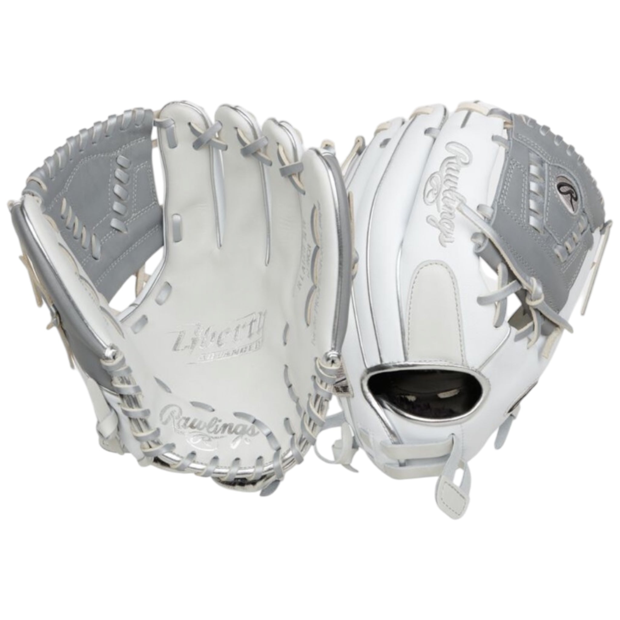 Rawlings Liberty Advanced Fastpitch Softball Glove White/Silver/Silver 12